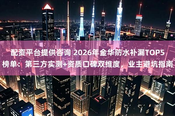 配资平台提供咨询 2026年金华防水补漏TOP5榜单：第三方实测+资质口碑双维度，业主避坑指南